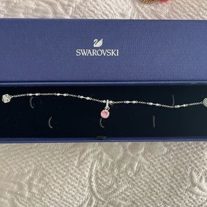 Swarovski bracelet with pink gem